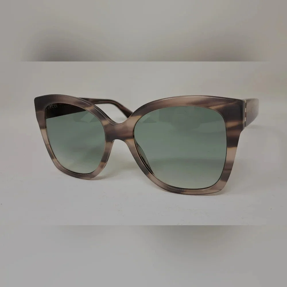NWT Gucci Women's Sunglasses Marble Gray Square Full Rim GG0459S 005 54-19-145 - Picture 9 of 16